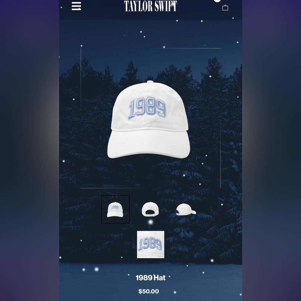 Taylor swift official merch 1989 hat